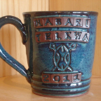 personalized mug indigo blue