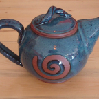 teapot indigo blue spiral
