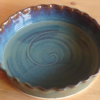 fluted pie plate sky bleu