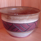 serving bowl pearl:brown band