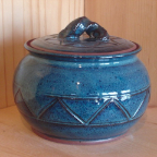 storage jar indigo blue