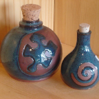 bottles indigo blue