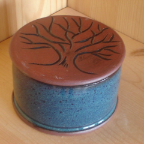 french butter dish tree :indigo