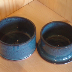 french butter dish indigo